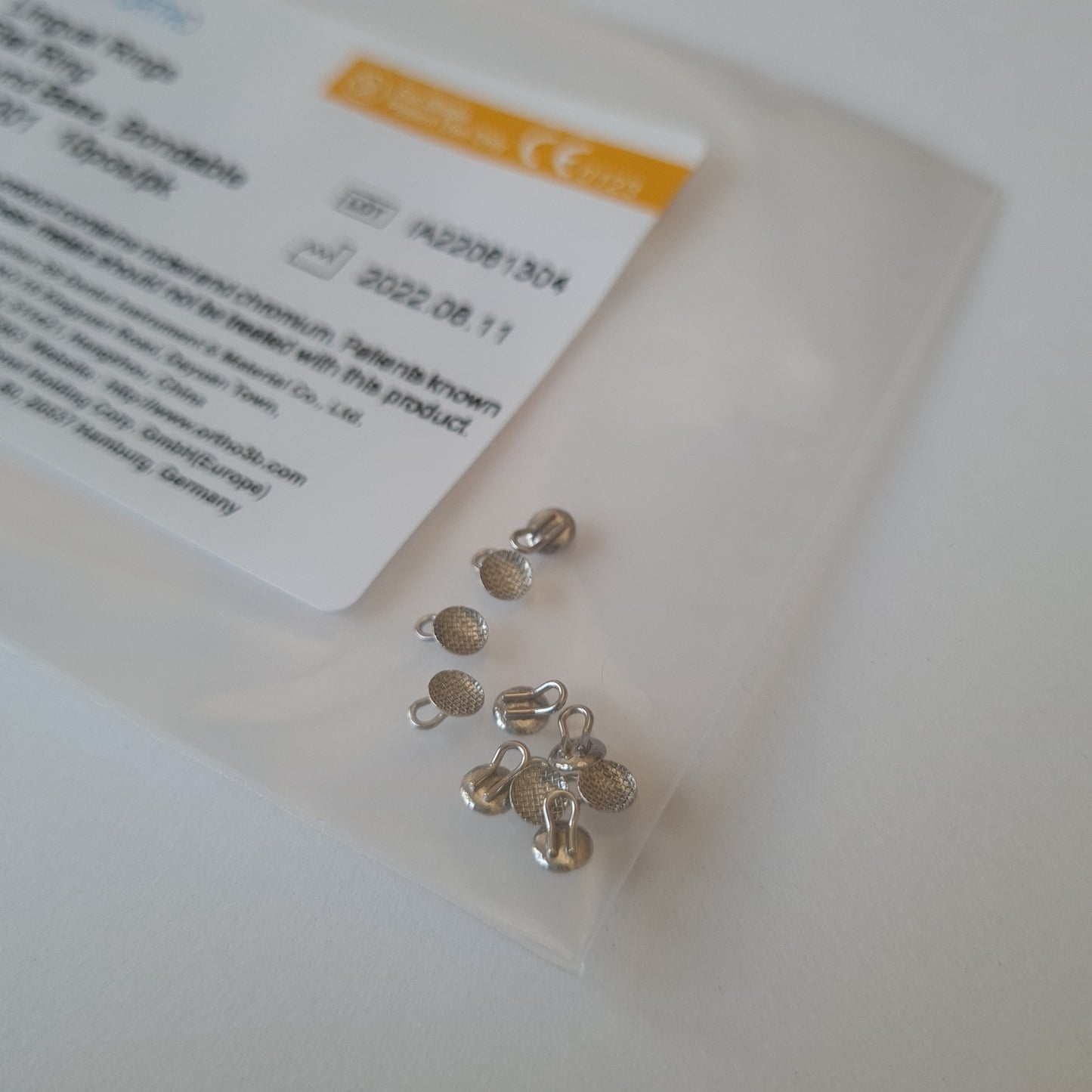 Buttons with Flat Ring "3B ortho", Round Base