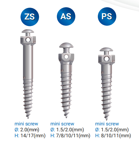 Microtornillos PS, сabeza de seta, agujero redondo