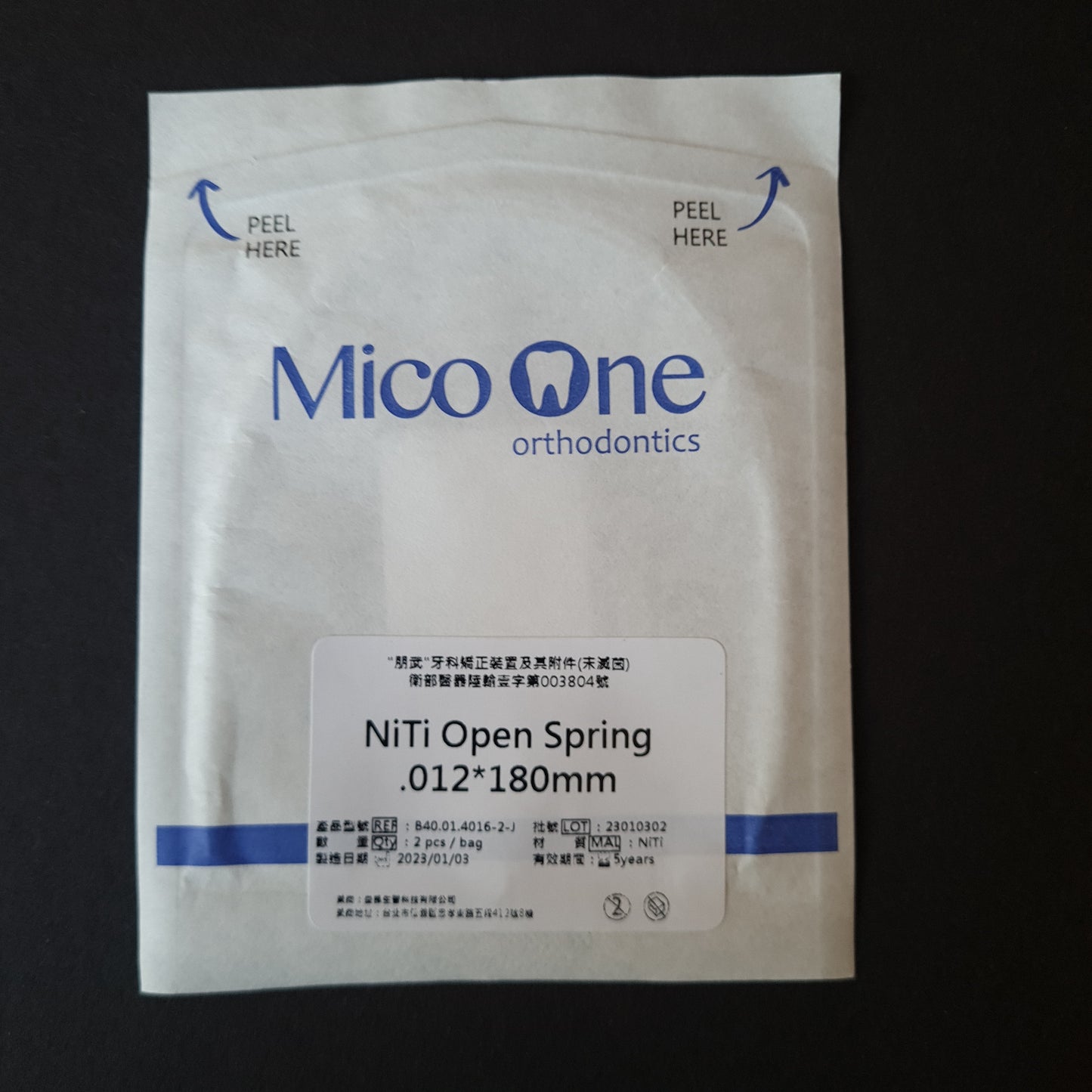 NiTi Open Spring, segment 180 mm MicoOne®