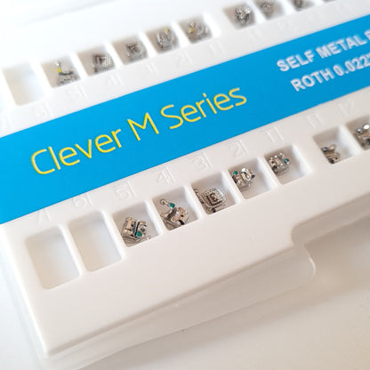 Brackets Metálicos Autoligados "Clever M" (3,4,5 w/h)