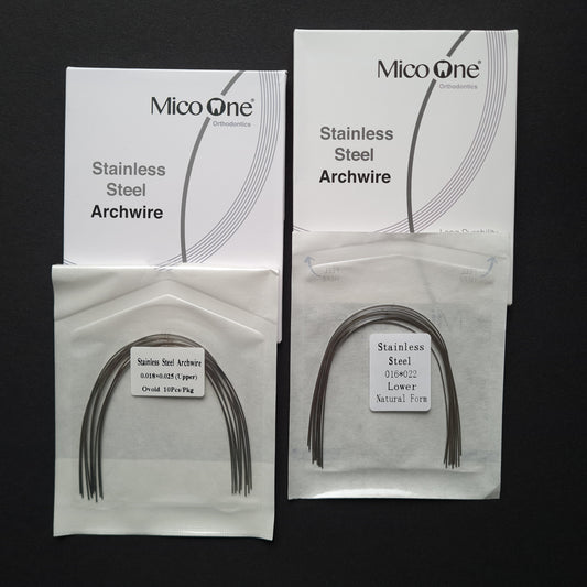 Arcos aceros de ortodoncia, MicoOne® (10 uds.) Forma Natural y Ovoide