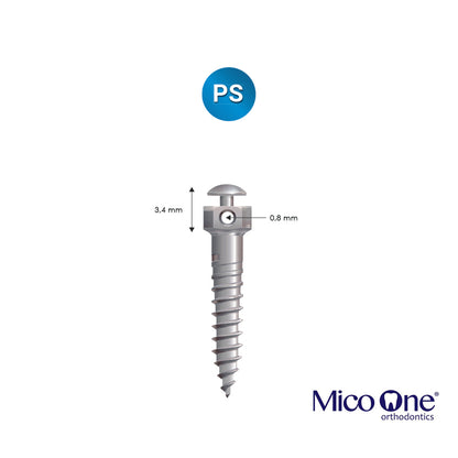 Mikroimplanty MicoOne®PS, główka grzyba, okrągły otwór