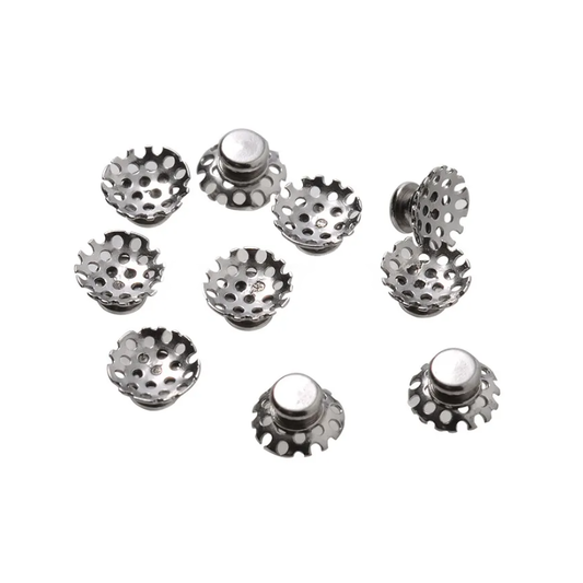 Lingual buttons, perforated, 10 pcs